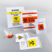 Sacs refermables en plastique pour déchets biologiques et échantillons, pour usage médical et pharmaceutique