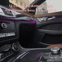 W212 12 couleurs lumière ambiante intérieur décoratif lampe à LED pour Mercedes Benz classe E W212 3 couleurs mise à jour à 12 couleurs