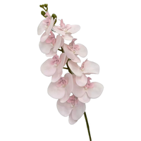 Buket Anggrek Phalaenopsis Biru Grosir Bunga Artificial Terbuat dari PU Desain Anggrek Besar yang Elegan
