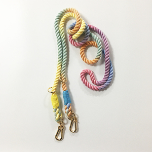 Fabricante al por mayor, accesorios de lujo reciclados para mascotas, collar de correa de perro de cuerda múltiple con gradiente trenzado hecho a mano - Product Image 3