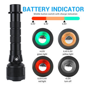 Светодиодный фонарик для дайвинга Boruit высокой мощности 4000 лм, <span class=keywords><strong>5</strong></span> режимов, фонарик для дайвинга 60 м - Product Image 6