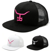 Gorra Trucker con Bordado Personalizado, Transpirable, de Copa Dura, Personalización de Logotipo, Seis Paneles, Visera Plana, Estilo Hip-Hop, Malla Ajustable