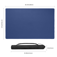 Tapis de jeu de société, tapis de mahjong américain bleu, tapis imprimé pour tuiles de mahjong américain, imperméable, silencieux, antidérapant, housse de table de jeu