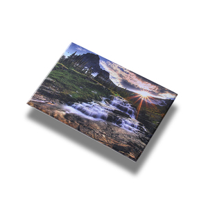 Rectangle Customized Mountain Scenery UV Printed PU Leather Souvenir Fridge Magnet - Product Image 1