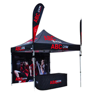 Tente publicitaire personnalisée avec logo, structure en aluminium, tissu Oxford imperméable, pour salon professionnel, marketing extérieur