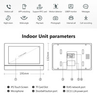 Vidéophone intelligent WiFi Tuya avec écran tactile 7 pouces, caméra 2MP, étanche, déverrouillage à distance par application RFID PST-IP-MSA1K