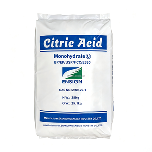<span class=keywords><strong>Acide</strong></span> <span class=keywords><strong>citrique</strong></span> monohydraté <span class=keywords><strong>de</strong></span> qualité alimentaire E330 CAS5949-29-1 <span class=keywords><strong>de</strong></span> la marque Ensign, régulateur d'acidité pour jus, sodas, bonbons, pâtisseries et boissons - Product Image 1
