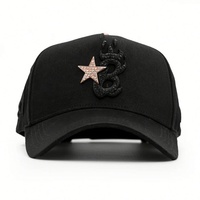 Casquettes de baseball Barbas en daim 5 panneaux de haute qualité en stock, broderie 3D personnalisée B Star, doublure en satin, couleur Chrome Rose Gold Barbas