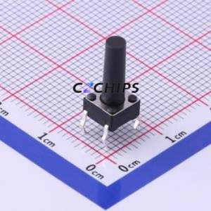 UK-B0202-G14-250 Tactile Switch Through hole-4P,6x6mm Switch Single Pole Single Throw Round Button 2.5N Through Hole - Product Image 1