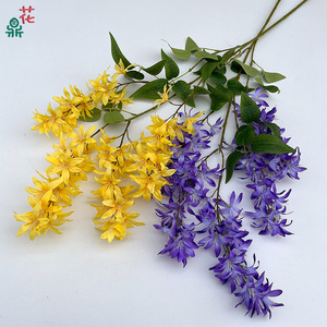 Bouquet de fleurs artificielles de glycine, couleurs mélangées, fleurs en soie, décoration de mariage, fait main, célébration festive - Product Image 3