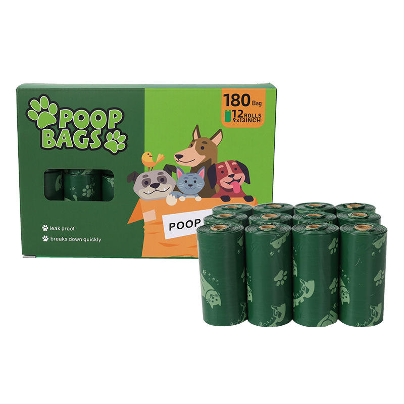 12 ม้วนลายสุนัขสีเขียว