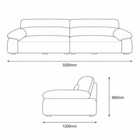 Fourniture en gros – Coussin nuage rétro gris crème en chenille, amovible, très élastique, 320 cm, confortable, moderne, multifonctionnel, écologique, pour hôtel