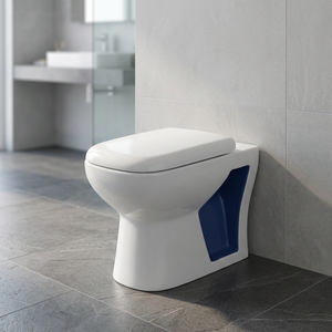 Cuvette de toilette en céramique double couleur rouge et blanc, standard américain/britannique, avec siphon EWC carré S/P - Product Image 3