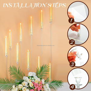Soporte de flores de acrílico moderno de lujo Decoraciones de mesa de boda y graduación Proveedores DE BODA modernos - Product Image 3