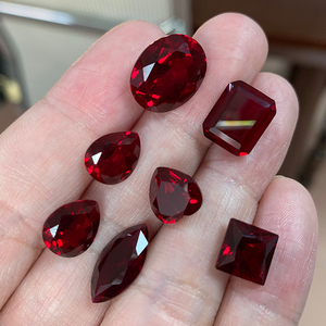 Pierres précieuses de laboratoire de forme fantaisie pierre Rubi en vrac laboratoire cultivé Pigeon sang rouge rubis pierre rubis prix par carat - Product Image 1