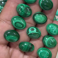 Pierre précieuse naturelle de qualité AAAAA, malachite verte ovale, certifiée IGI, Rida Creations Rajasthan, 12x16, 12 carats, couleur mélangée