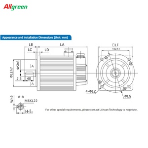130ST-M15025 Moteur servo 3,8 KW 15 N.m 2500 tr/min 220 V 3 phases avec câbles Kit CNC - Product Image 3