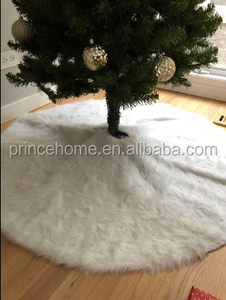 24'' Snowy White Faux <strong>Fur</strong> Christmas Tree <strong>Skirt</strong> Soft &amp; Luxurious Holiday Decoration Factory Wholesale - Product Image 4