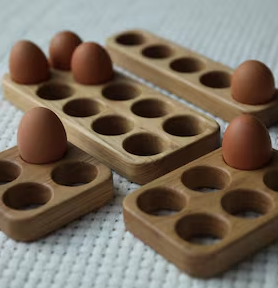 กล่องใส่ไข่ไม้เนื้อแข็ง (นำกลับมาใช้ใหม่ได้ / สำหรับตกแต่ง) - Product Image 4