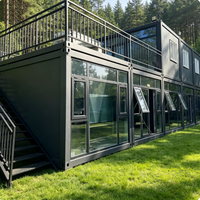Maison conteneur moderne respirante à 2 étages et 4 chambres pour usage bureautique et commercial