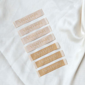 GOTS Certified Organic Cotton Woven Labels Eco-Friendly Custom Color & Size Wholesale Custom Sewn <b>Tags</b> for Apparel <b>Bags</b> & Shoes - Product Image 1