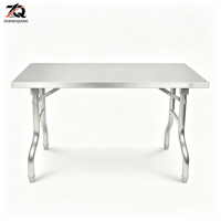 Fabrieksgroothandel 201 Easy Clean Catering Grade Enkelvoudige Ronde Pootjes RVS Werktafel voor Bakkerijen