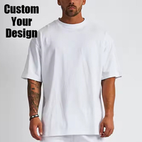 T-shirt homme en coton blanc de haute qualité, coupe ample, impression personnalisée, logo, streetwear, t-shirt graphique uni, t-shirt homme surdimensionné
