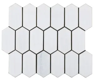 Best Quality Bathroom And Kitchen Pure Color Ceramic Hexagon Mosaic Tiles