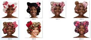 Photos réelles du <span class=keywords><strong>bonnet</strong></span> de nuit en peluche avec oreilles d'animaux, doublure en satin léopard, <span class=keywords><strong>bonnet</strong></span> de nuit pour protéger les cheveux bouclés, <span class=keywords><strong>bonnet</strong></span> de spa pour femmes - Product Image 6