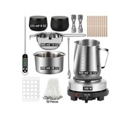 Kit complet de fabrication de bougies écologiques DIY pour enfants et adultes, fournitures de fusion de cire de soja, cire d'abeille, mèche en coton, Noël