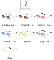 Lunettes de soleil carrées rétro Everglint, style européen et américain, sans monture, tendance et originales