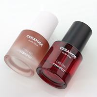 Flacon pompe en verre de 30 ml, flacon vide pour sérum, flacon cosmétique pour fond de teint liquide, flacon en verre multicolores pour l'emballage d'essences de soin de la peau