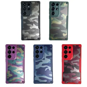 New 2024 Fashion Camouflage Case Luxury Design Camo Mobile Back Cover Printing Pattern For Samsung S24 Ultra Original Phone Case