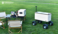 Refroidisseur de wagon d'extérieur 80 pintes, chariot roulant de fête, glacière mobile pour camping, pique-nique, plage, parc, même