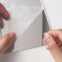 Feuille de miroir en argent flexible 1220*2440mm 2mm 3mm 0.5mm feuilles de miroir en plastique acrylique Autocollant de grand miroir ultra-mince
