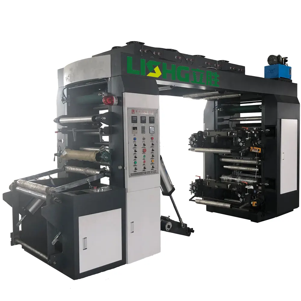 4 Kleur Hoge Snelheid Niet Geweven Zak Printer Machine Flexo Drukmachine