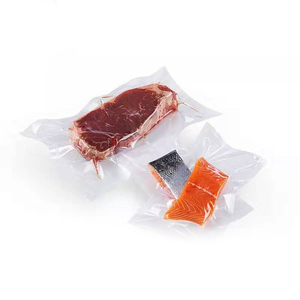 Recyclable 3 side sealed plain food vacuum pack transparent plastic vacuum packaging bags for frozen food