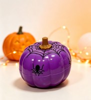 Décoration de table en forme de citrouille d'Halloween avec motif d'araignée pour la fête de la Toussaint