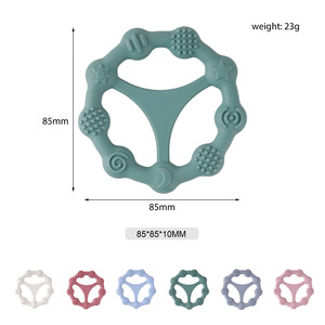 Anneau de dentition en silicone en forme d'étoile pour bébé, jouet de préhension sûr de qualité alimentaire pour nourrissons de 6 mois et plus, unisexe - Product Image 3