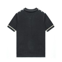 AiNear Großhandel Custom Logo Design Oem & Odm Lieferant Kurzarm Polo Kragen Rippe Männer Strick Baumwolle Cardigan T-Shirt Pullover
