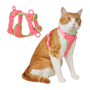 Arnés de Lujo para Perro a Prueba de Explosiones, Transpirable, de Malla Suave y Cómoda, Ajustable, de Cuero y Nylon, Correa Deportiva para Pecho de Mascota para Paseos al Aire Libre - Product Image 4