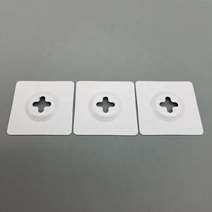 Supporto da parete quadrato in metallo 90x90mm con foro a croce per cornici, specchi e foto - Accessorio per incorniciatura TS-K263 - Product Image 1