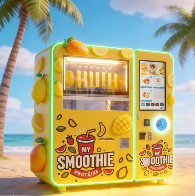 Fresh Fruit Smoothie Vending Machine | Automatic Smoothie Maker | Self Service Commercial Vending Machine