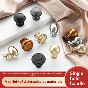 Simple Modern Minimalist Single-Hole Solid Aluminum Alloy Pull Handle and <strong>Knob</strong> for Cabinet Dresser Shoe Cabinet Wardrobe - Product Image 5