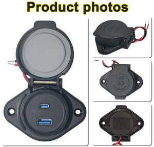 Cache-<span class=keywords><strong>prise</strong></span> étanche en caoutchouc IP67 <span class=keywords><strong>pour</strong></span> siège de camping-car, bateau, bus extérieur, avec chargeur de <span class=keywords><strong>voiture</strong></span> USB 65W PD3.0 18W QC3.0 12V 24V - Product Image 2