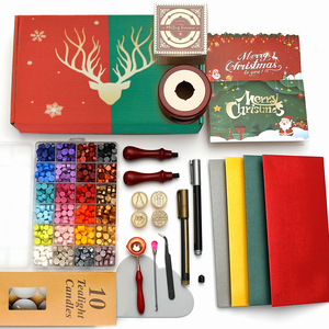 Juego completo de sellos de cera navideños con perlas de cera de colores y herramientas para manualidades navideñas - Product Image 3