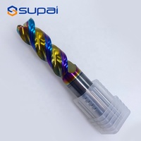 SUPAL Fraise en carbure de tungstène à rainure en U avec revêtement arc-en-ciel personnalisé non standard Fraise CNC Fraise en bout en aluminium Machine CNC