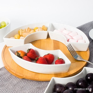 5 Pieces Custom Combination White Porcelain Wholesale Nut <strong>Set</strong> of <strong>Dishes</strong> Ceramic <strong>Serving</strong> <strong>Dish</strong> <strong>Set</strong> - Product Image 4