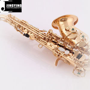 2023 Jingying Music Instruments à vent en laiton, nouveau <span class=keywords><strong>saxophone</strong></span> soprano à cou incurvé pour enfants en or peint en laiton - Product Image 2