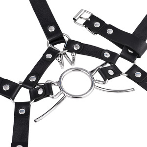 O tipi Metal halka açık ağız <span class=keywords><strong>Nose</strong></span> burun kanca ile seks demeti esaret SM oyun oyunu Slave fetiş Oral seks oyuncakları çift için - Product Image 2